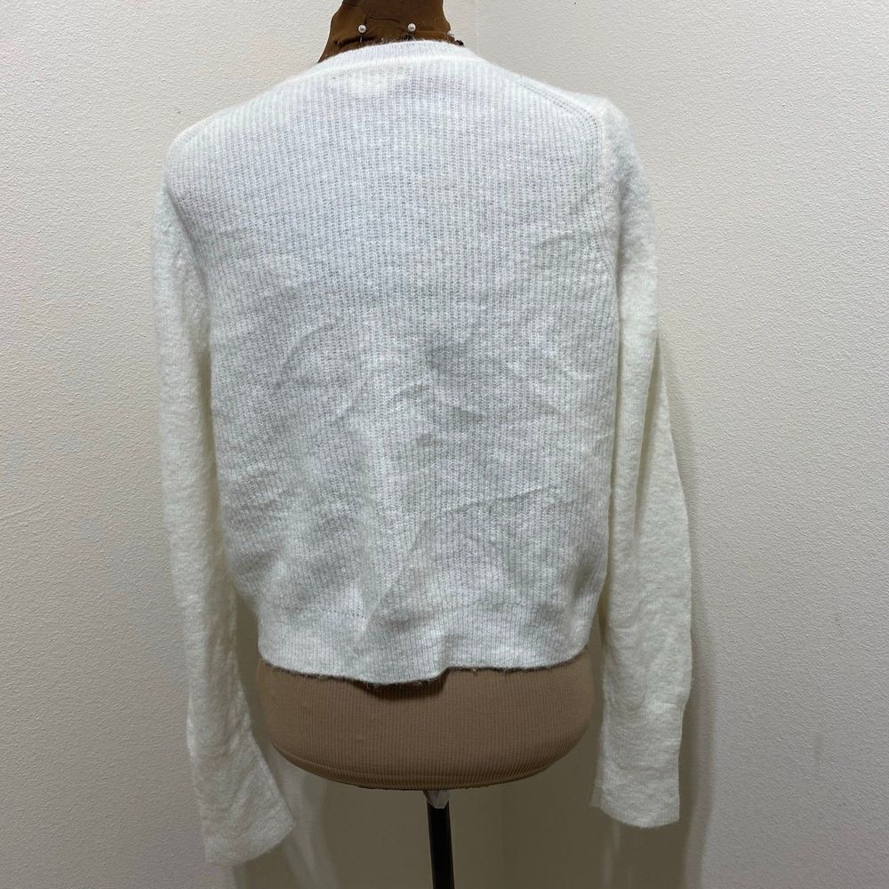 Boden Jewel Button Fluffy Cardigan Sweater Size Medium - Picture 4 of 6